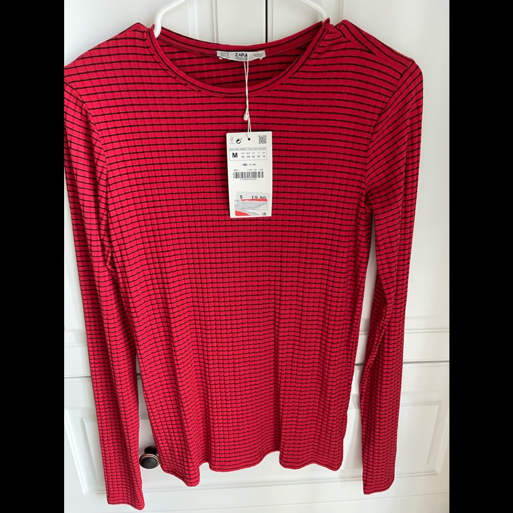 Zara Striped Long Sleeve Top
